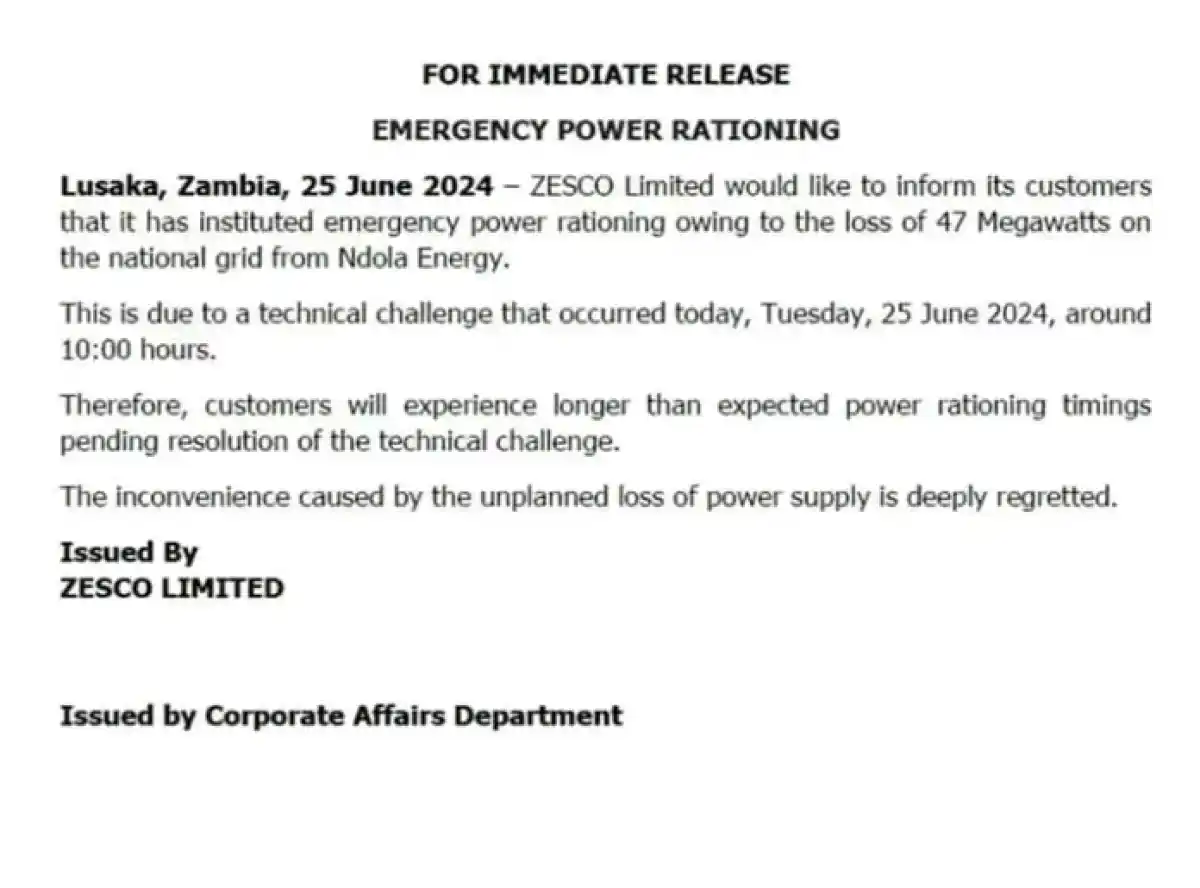 Malawians poke fun at Zambia’s power outage on facebook